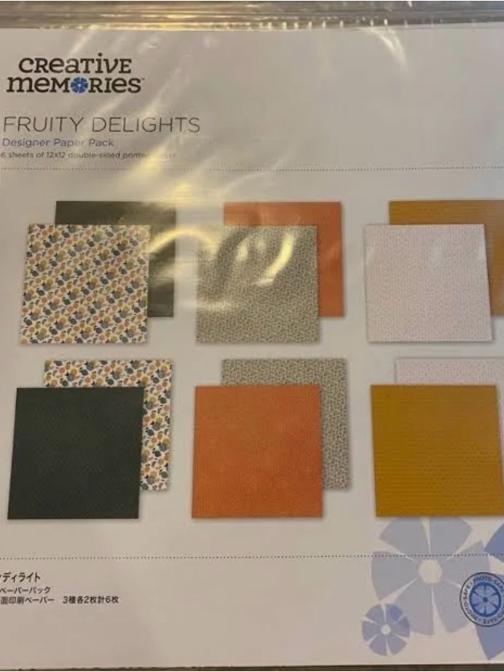 Creative Memories Fruity Delights Designer Paper Pack. NIB